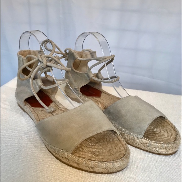 DVF Dakota Suede Gladiator Espadrille Sandal Sz 9 - Picture 1 of 7
